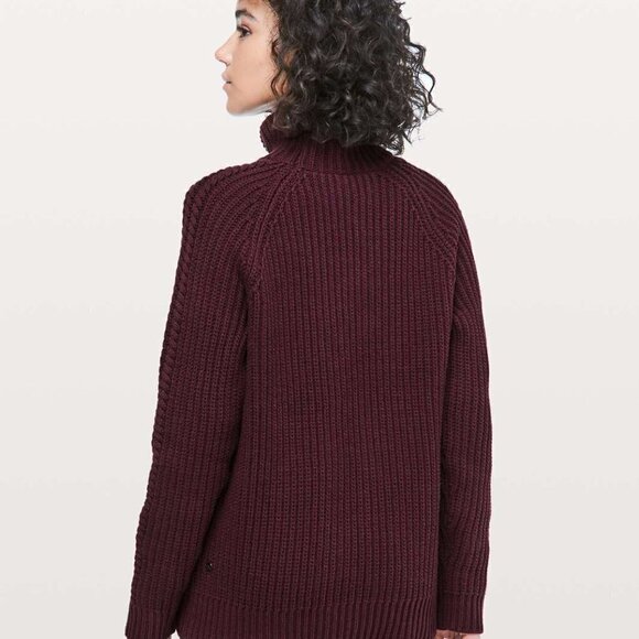 * NWT Lululemon Bring The Cozy Turtleneck Cotton Dark Adobe Size 4 - Picture 7 of 11